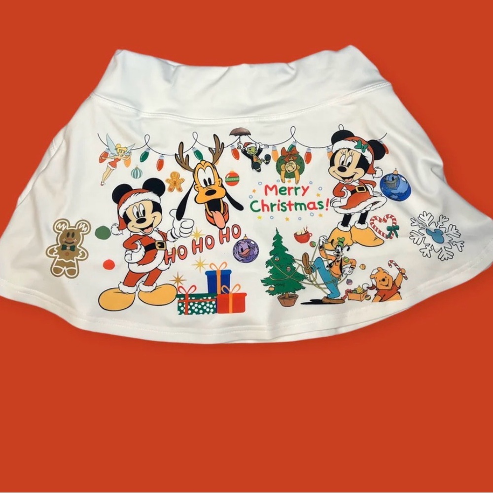 Disney Christmas Skirt with Mickey and Friends